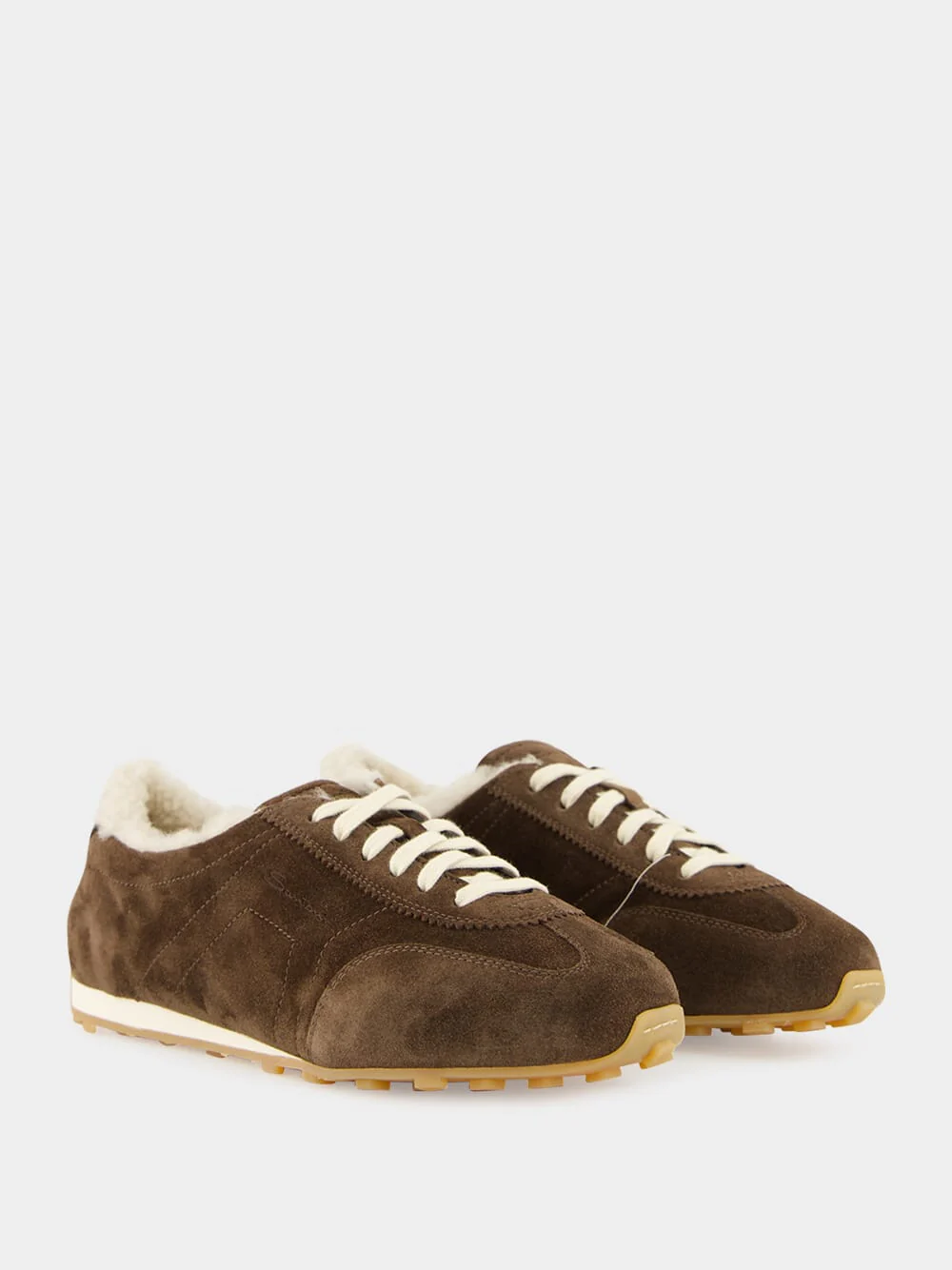 Brown Suede Sneakers with Shearling Lining - Image 3