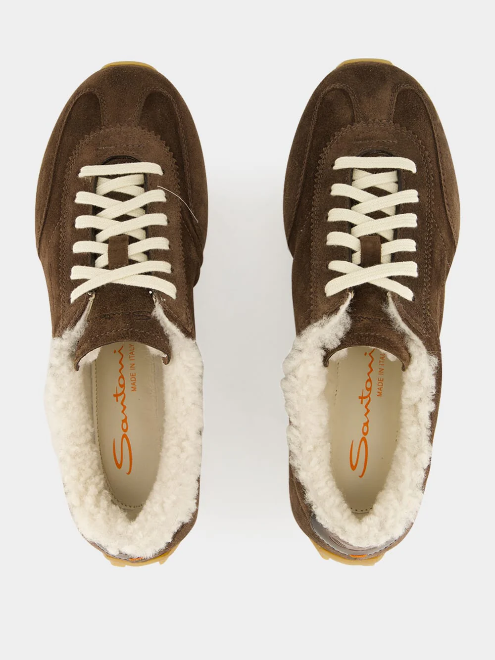 Brown Suede Sneakers with Shearling Lining - Image 4