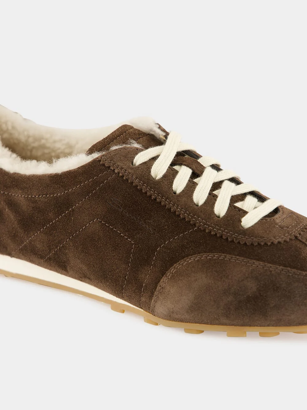 Brown Suede Sneakers with Shearling Lining - Image 7