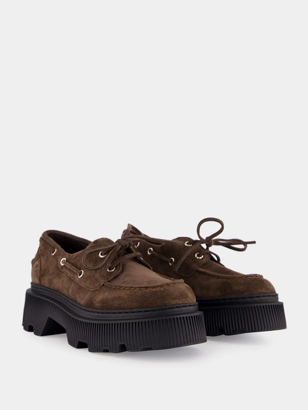 Dark Brown Billie Suede Platform Loafers - Image 3