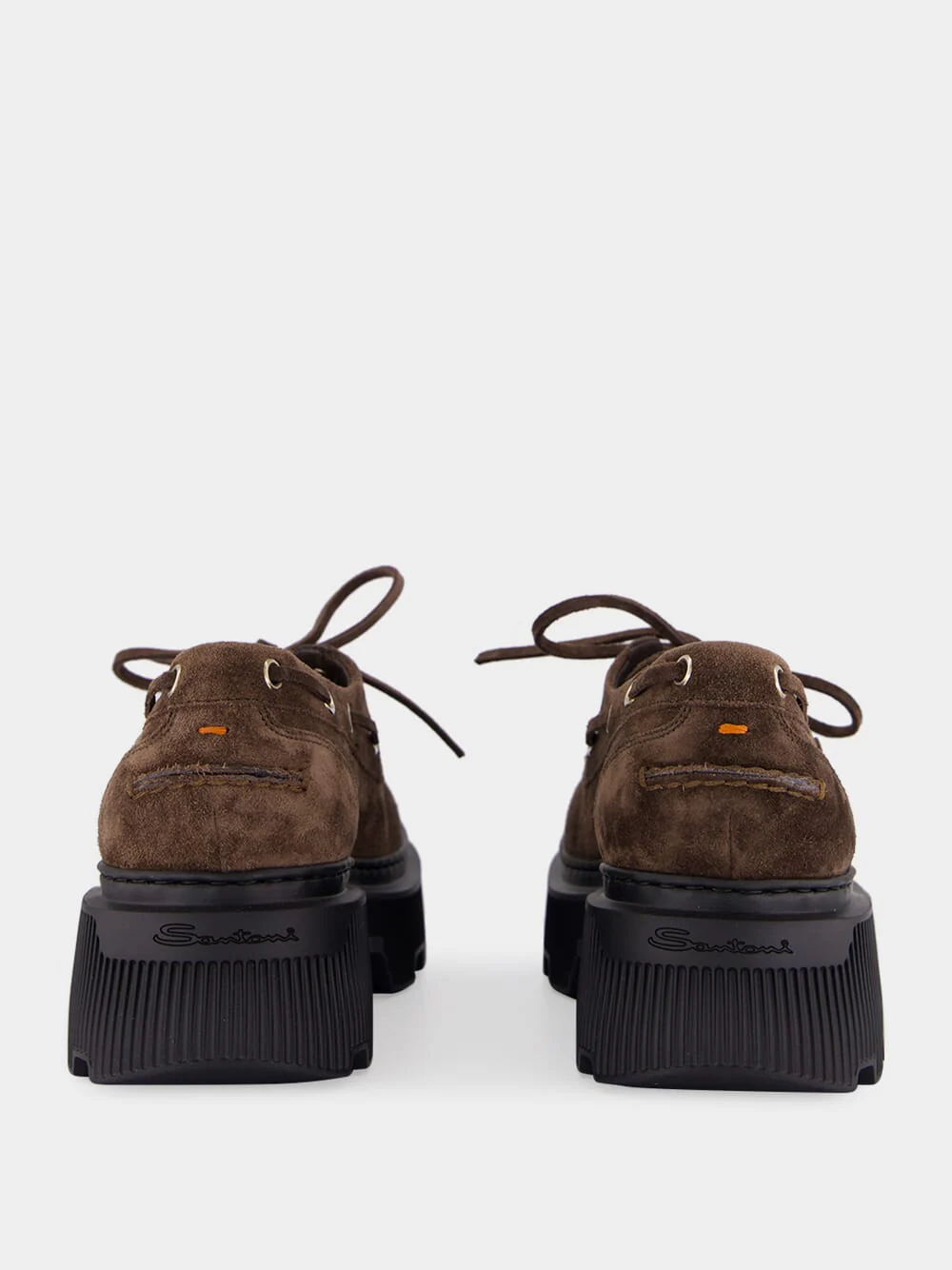 Dark Brown Billie Suede Platform Loafers - Image 5