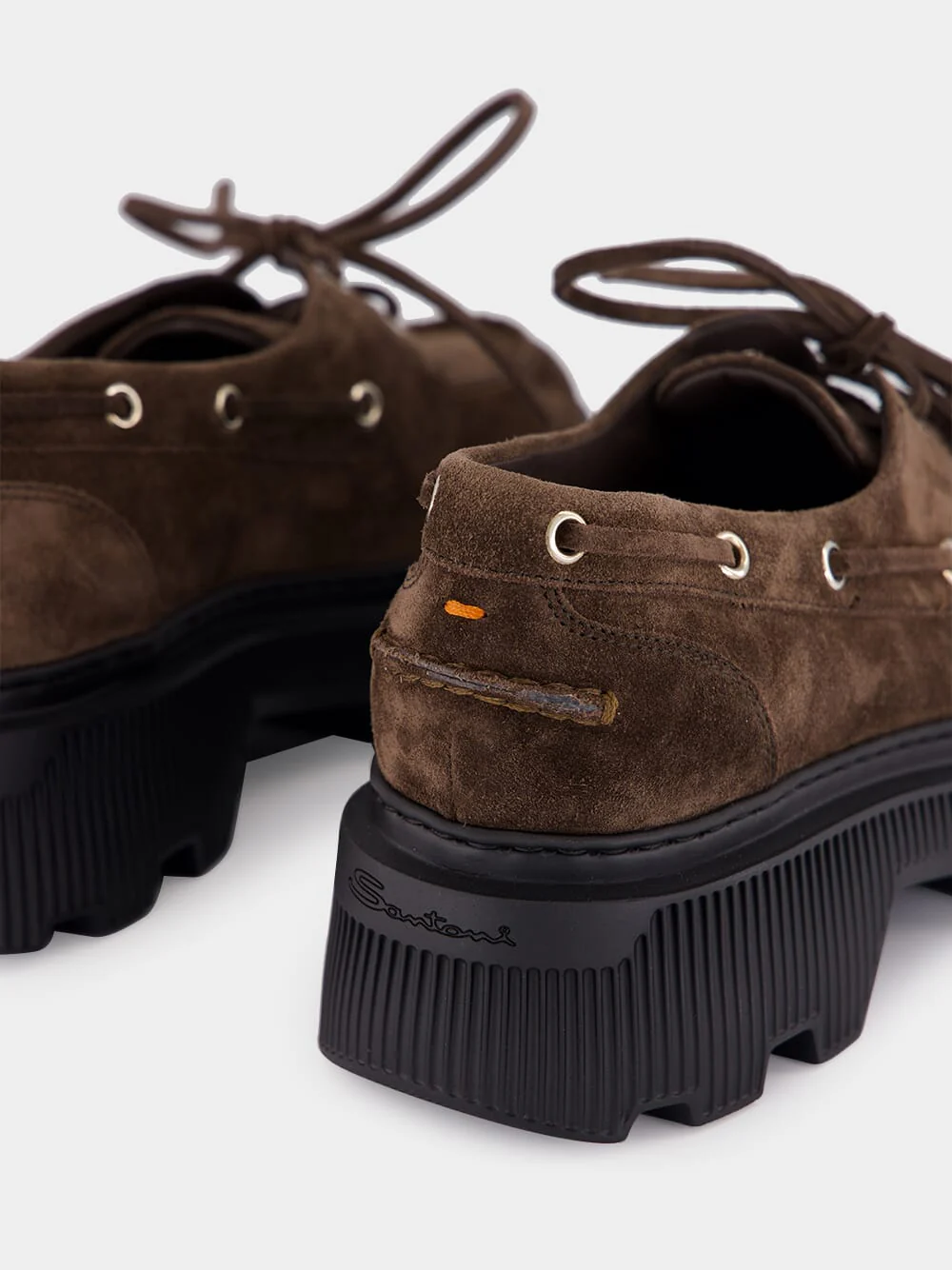 Dark Brown Billie Suede Platform Loafers - Image 6