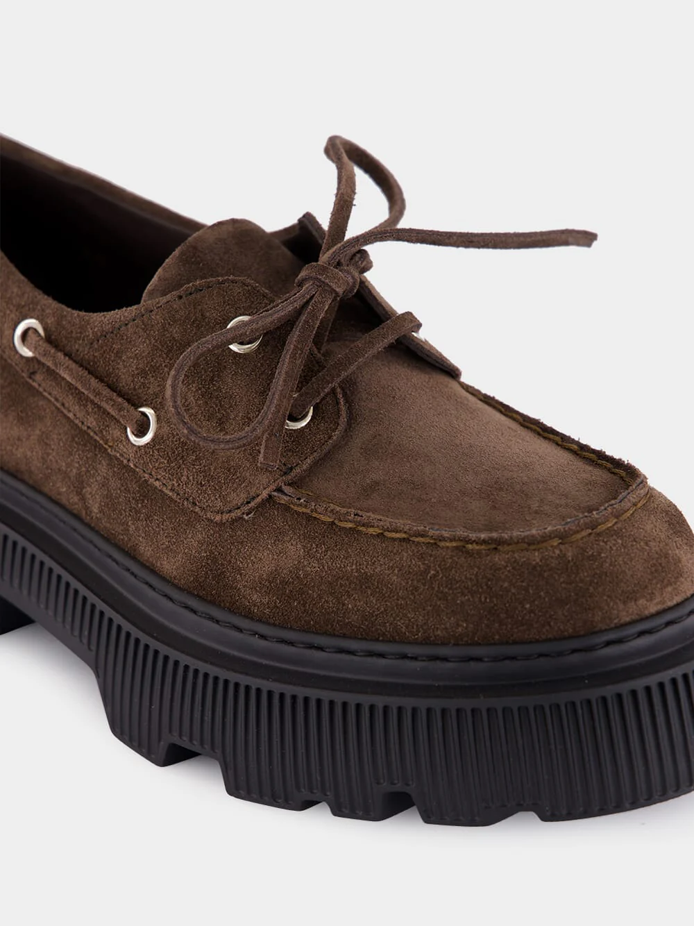 Dark Brown Billie Suede Platform Loafers - Image 7