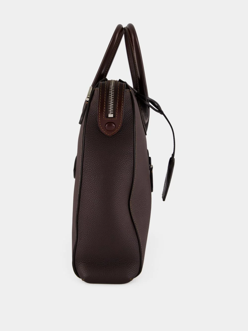 Dark Brown Leather Laptop Bag - Image 4