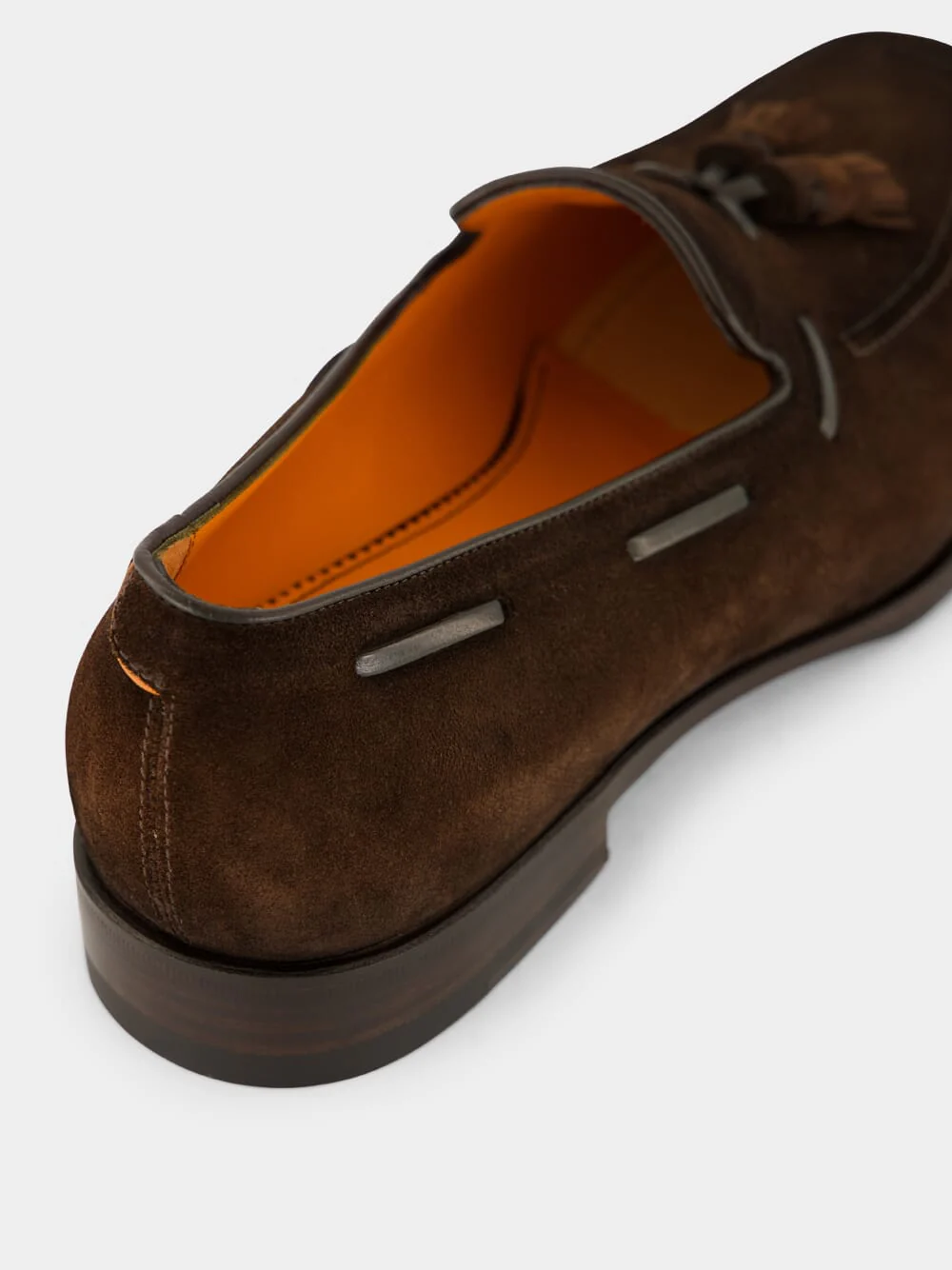 Dark Brown Suede and Leather Tassel Loafers - Image 6