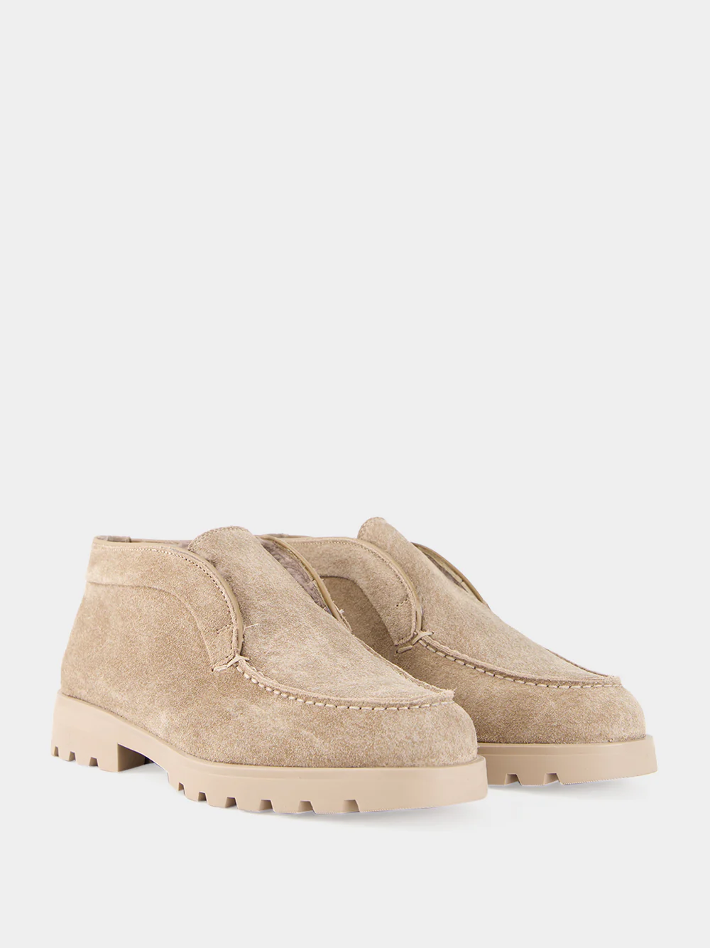 Beige Yalta Suede Desert Boots - Image 3