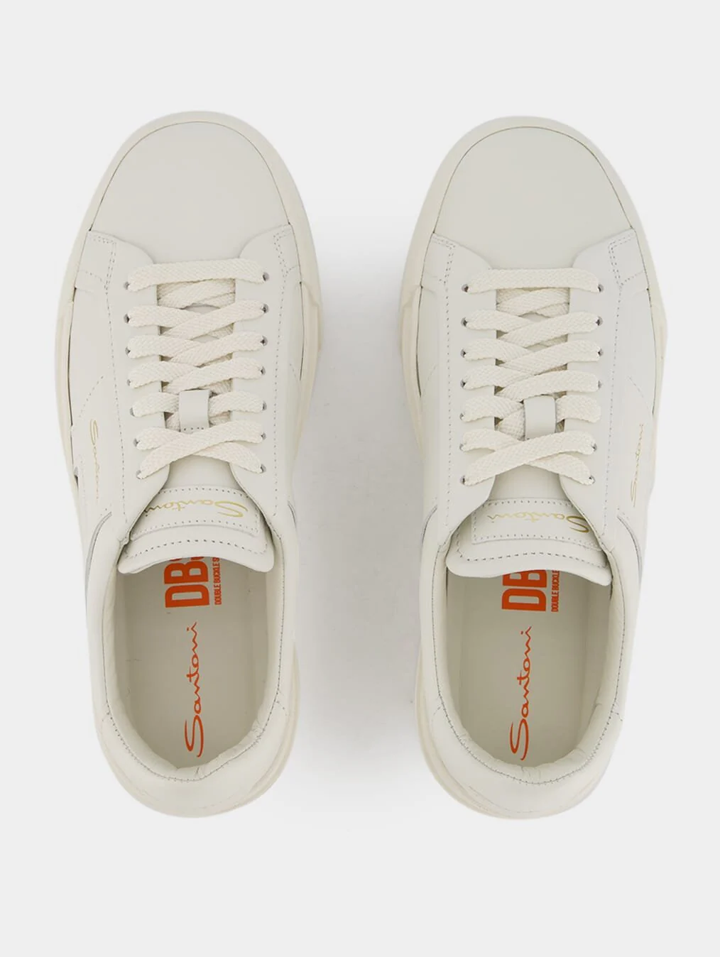 Double Buckle Leather Sneakers - Image 4