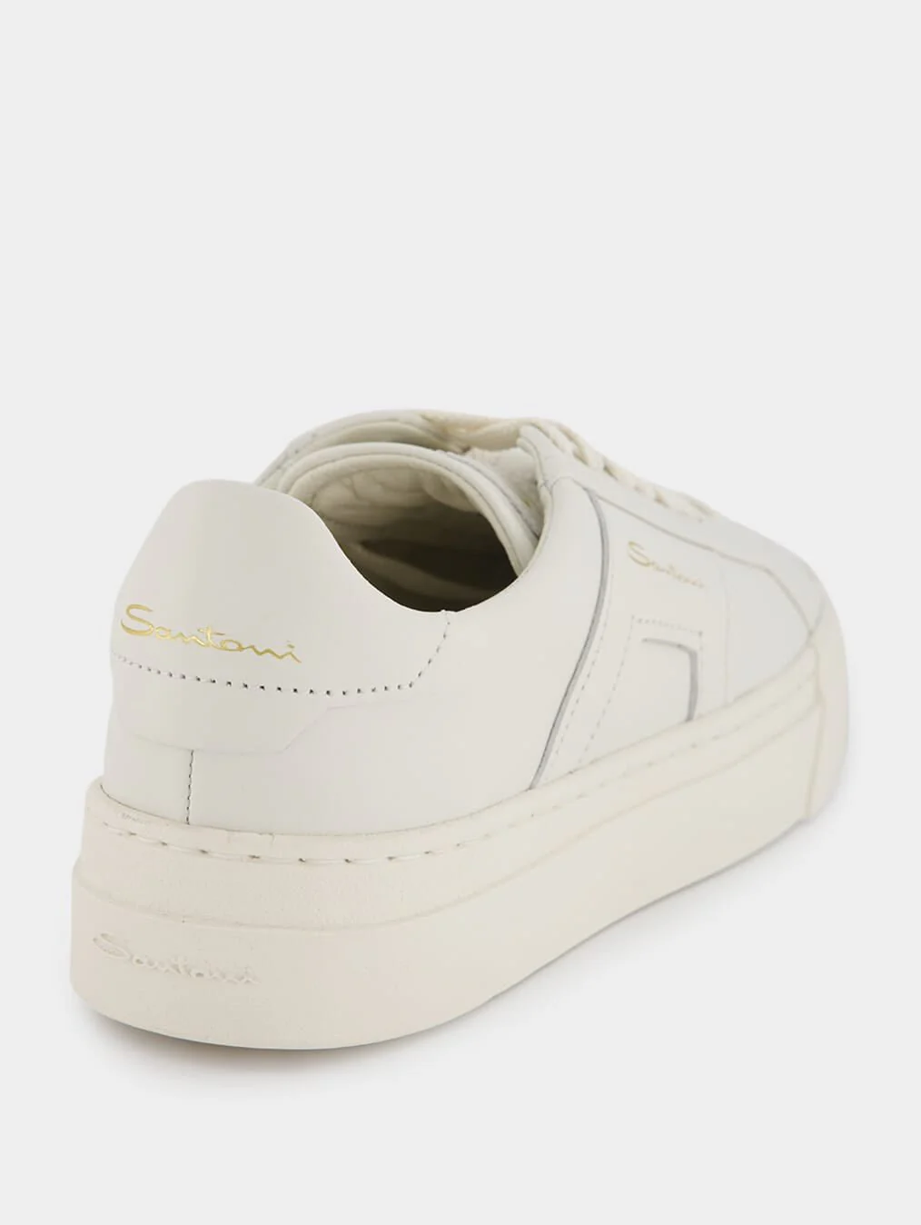Double Buckle Leather Sneakers - Image 6