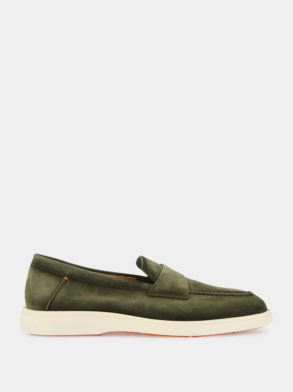 Green Penny Suede Loafers