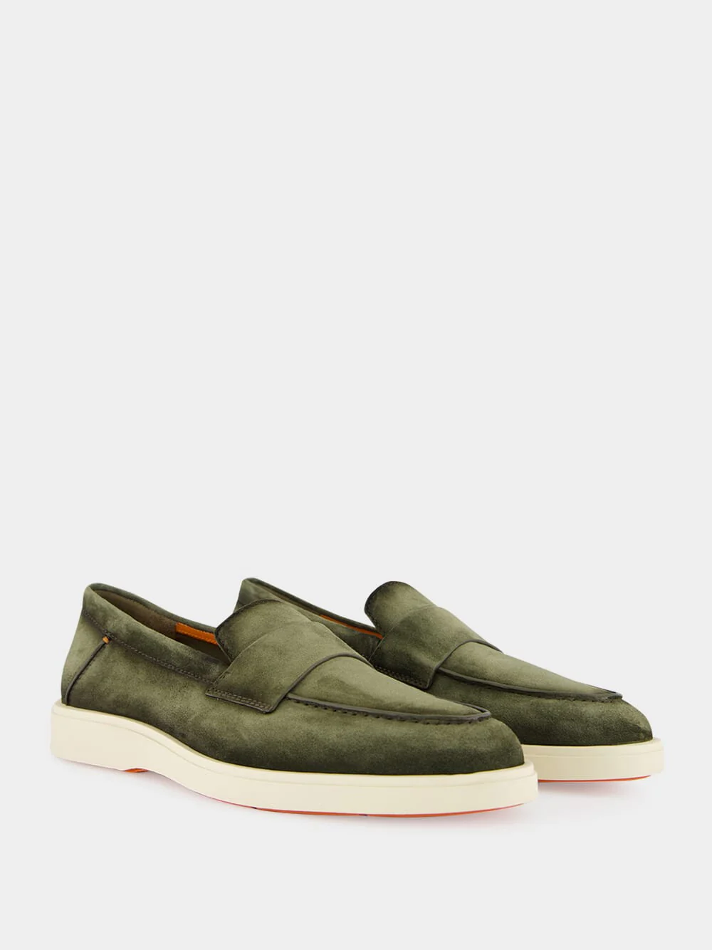 Green Penny Suede Loafers - Image 3