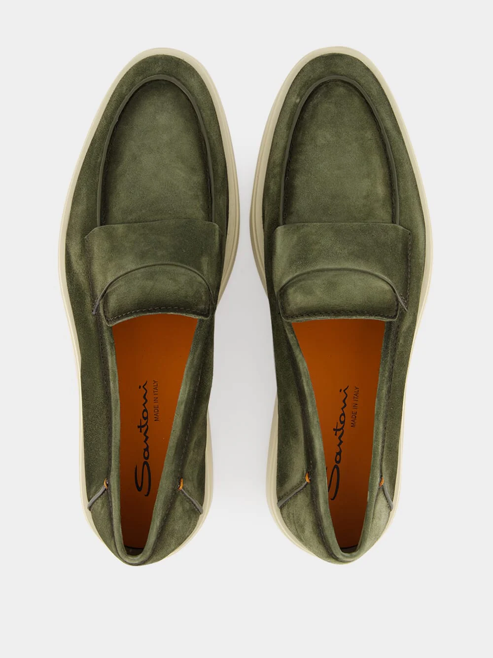 Green Penny Suede Loafers - Image 4
