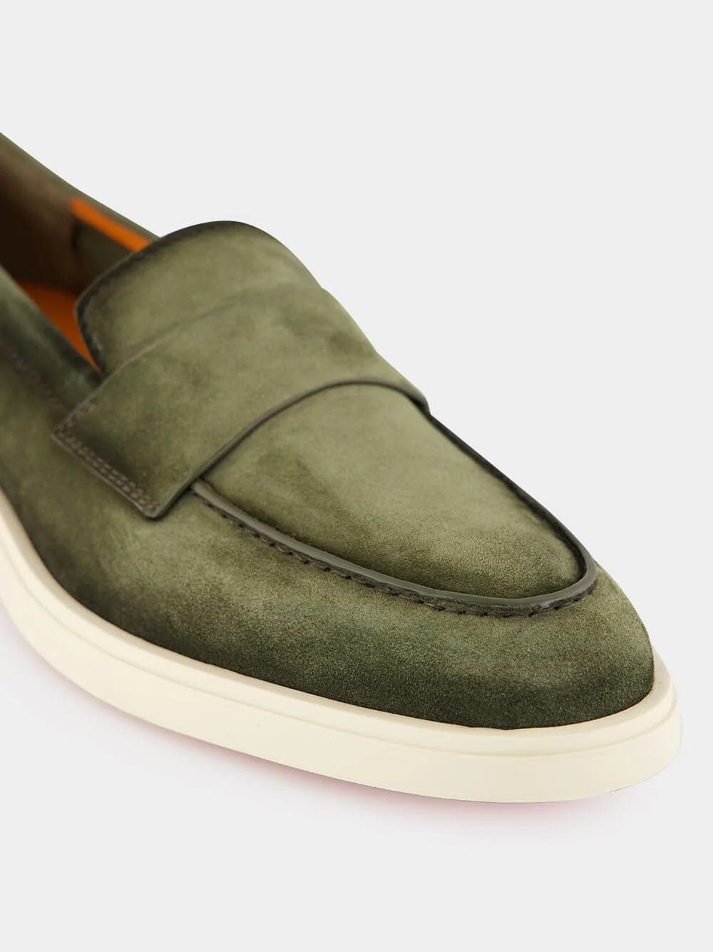 Green Penny Suede Loafers - Image 7