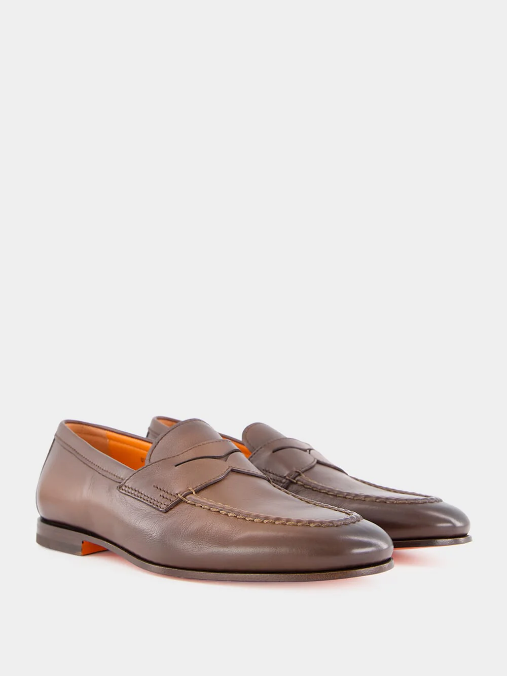 Hand-Polished Leather Penny Loafers - Image 3