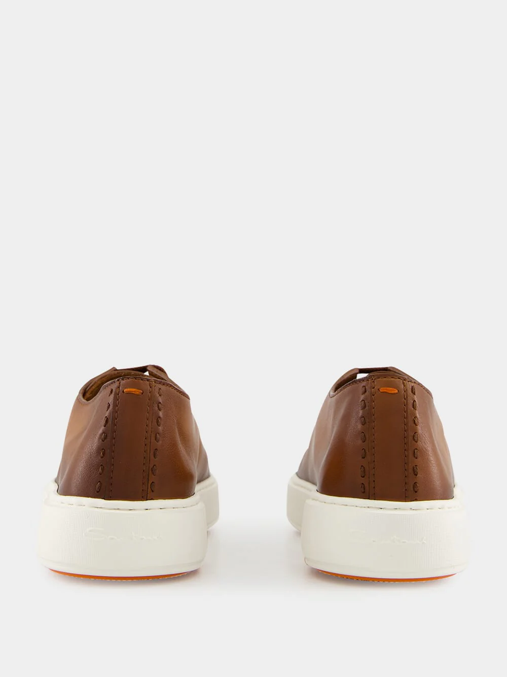 Light Brown Clean Row Leather Sneakers - Image 5