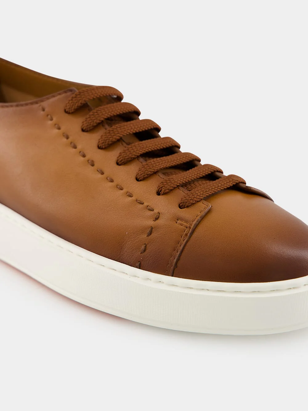 Light Brown Clean Row Leather Sneakers - Image 7