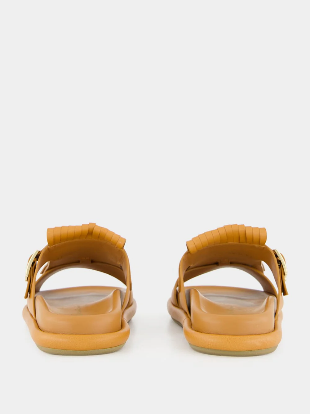 Light Brown Dahlia Flat Leather Sandals - Image 11