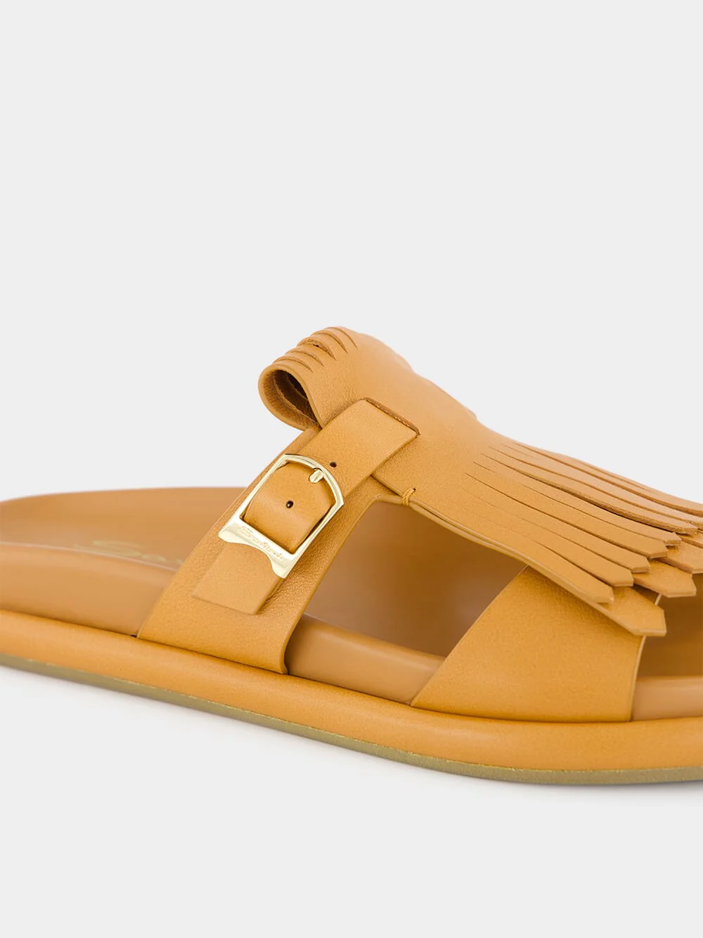 Light Brown Dahlia Flat Leather Sandals - Image 12