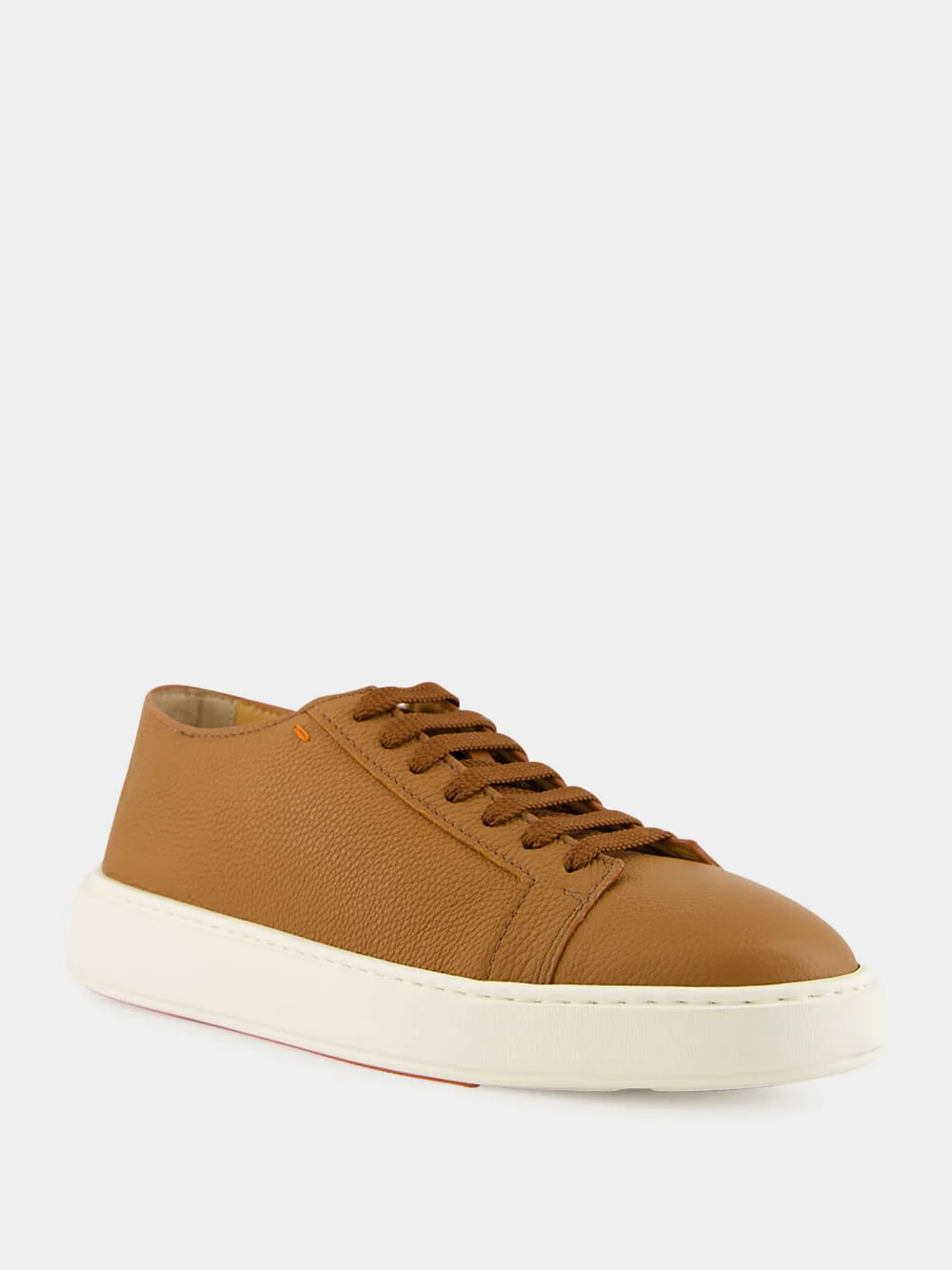 Light Brown Tumbled Leather Sneakers - Image 2