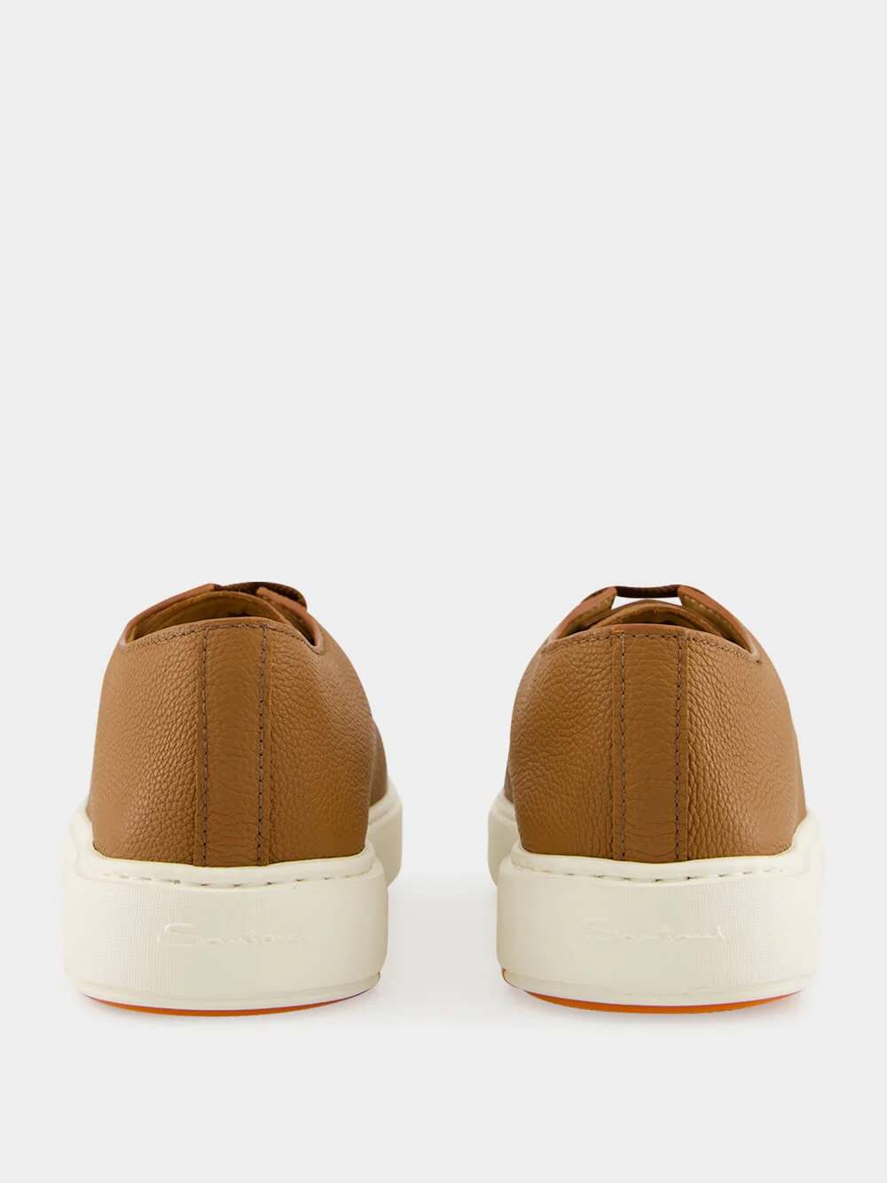 Light Brown Tumbled Leather Sneakers - Image 5