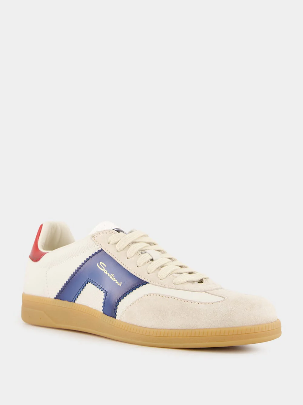 Men's White Leather and Suede DBS Oly Sneaker - Image 3