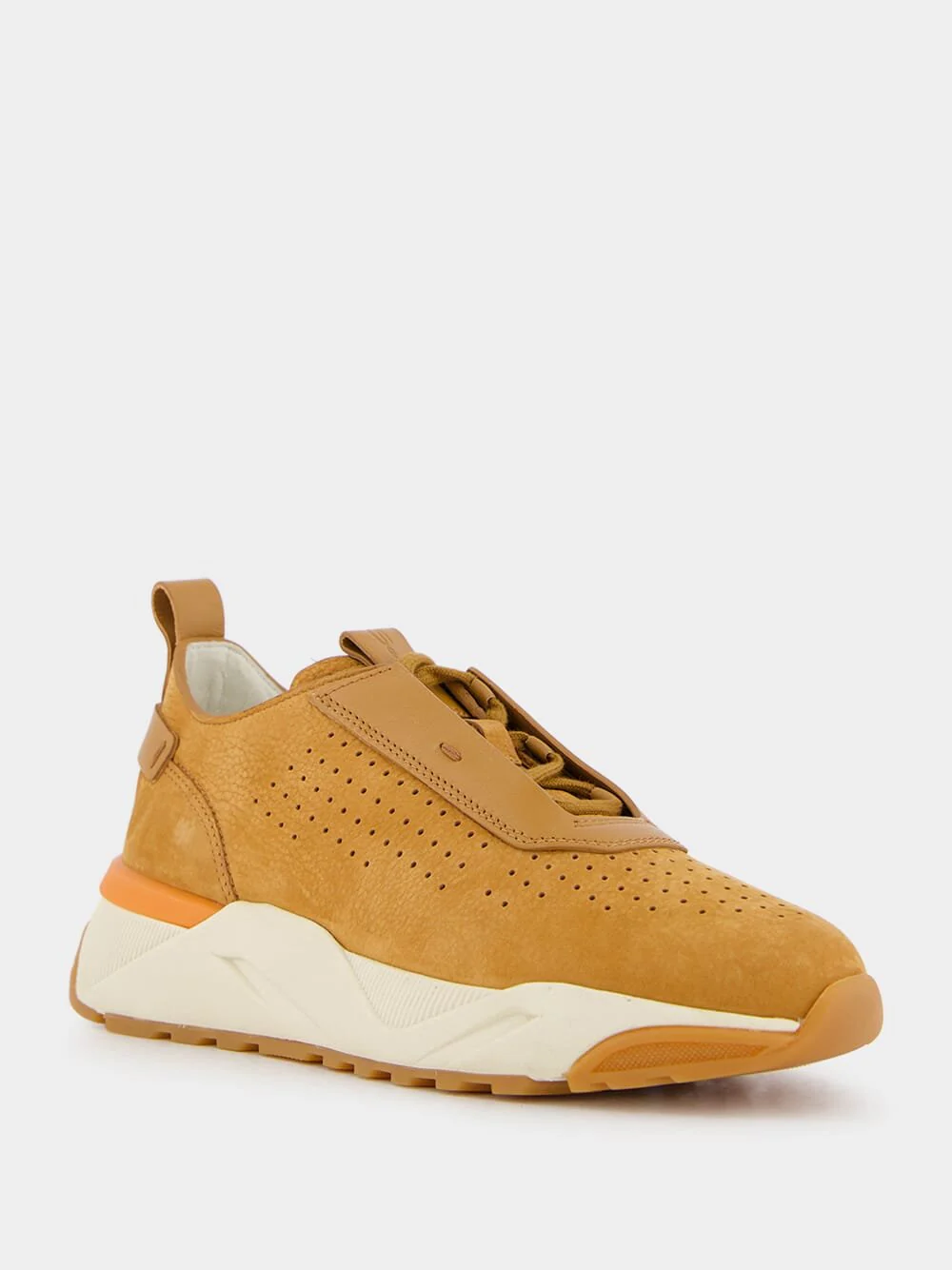 Panelled Grained Leather Sneakers - Image 2