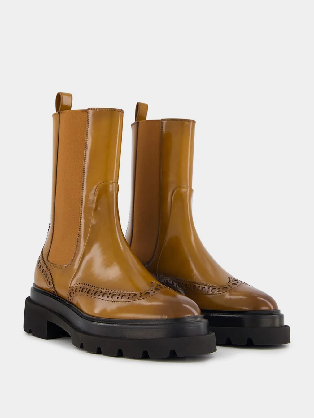 Polished Leather Chelsea Boots - Image 3