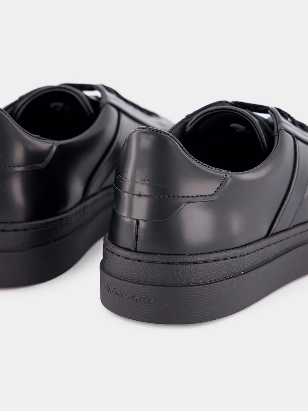 Black Leather Slip-On Sneakers - Image 6