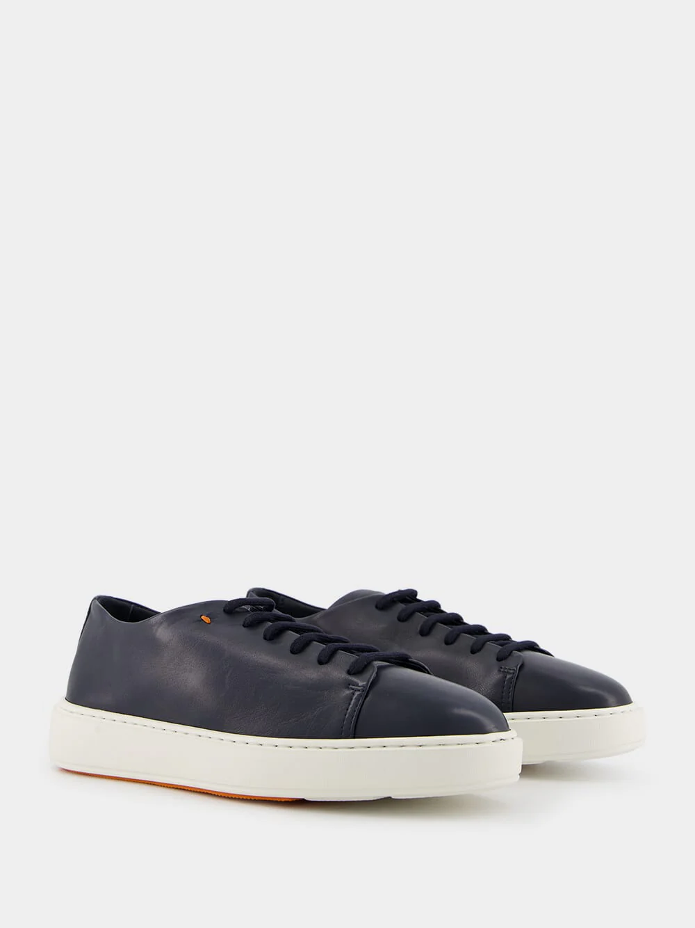 Blue Leather Sneakers - Image 3