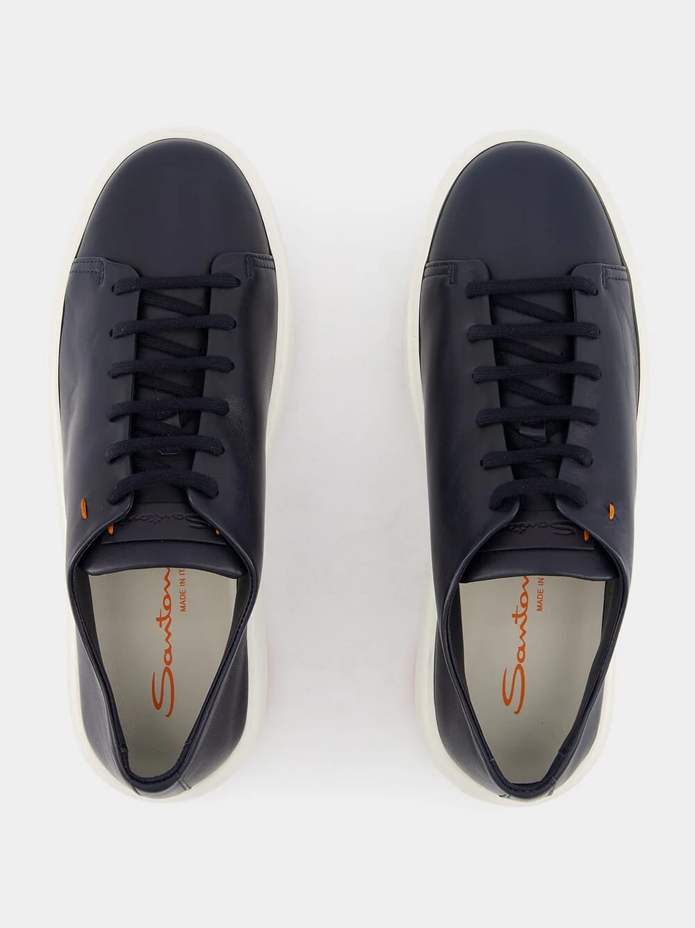 Blue Leather Sneakers - Image 4
