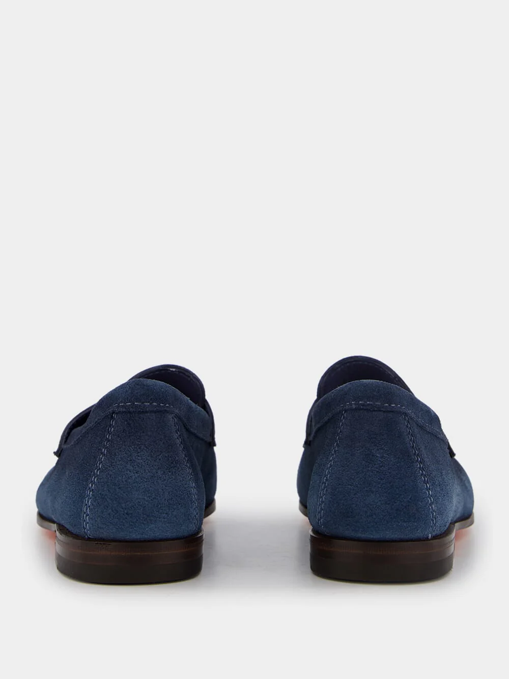 Blue Suede Penny Loafers - Image 5