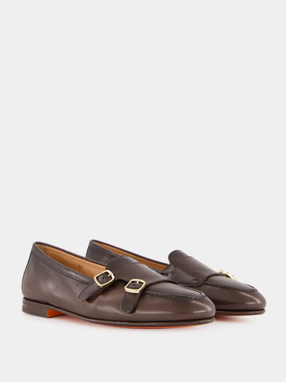 Brown Double Monk Loafers - Image 3