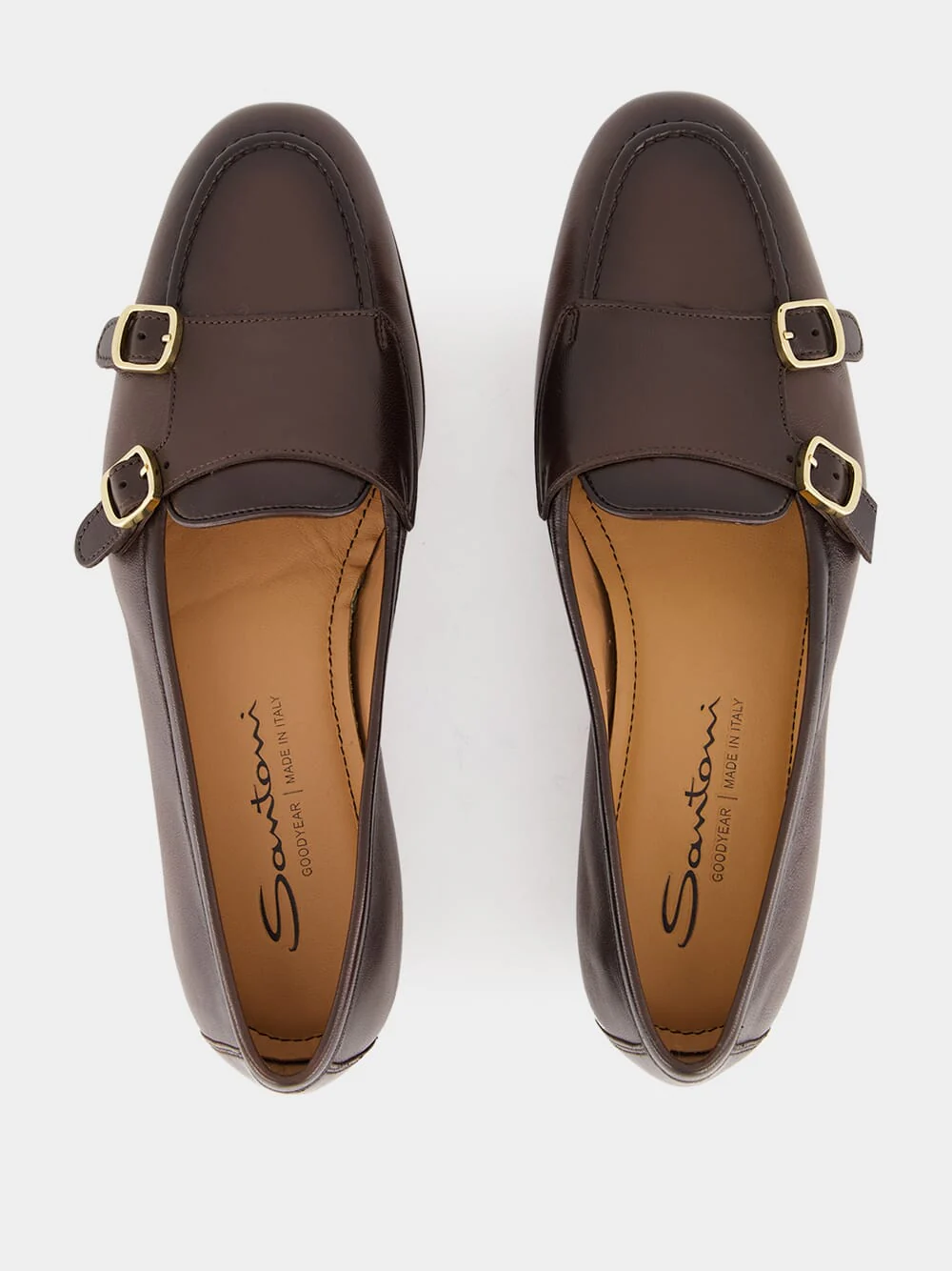 Brown Double Monk Loafers - Image 4