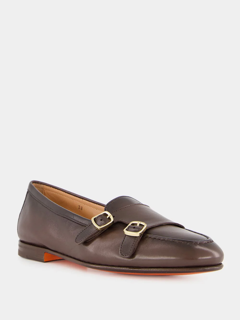Brown Double Monk Loafers - Image 8