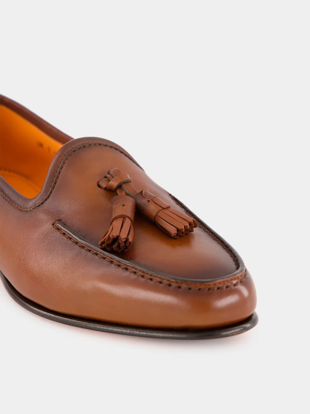 Brown Leather Loafer with Tassel - Image 6
