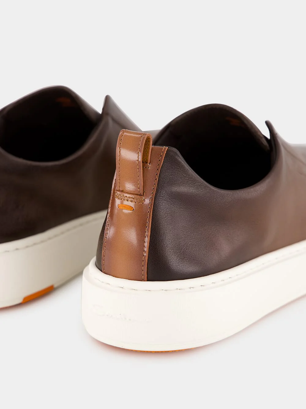 Brown Leather Slip-On Sneakers - Image 6