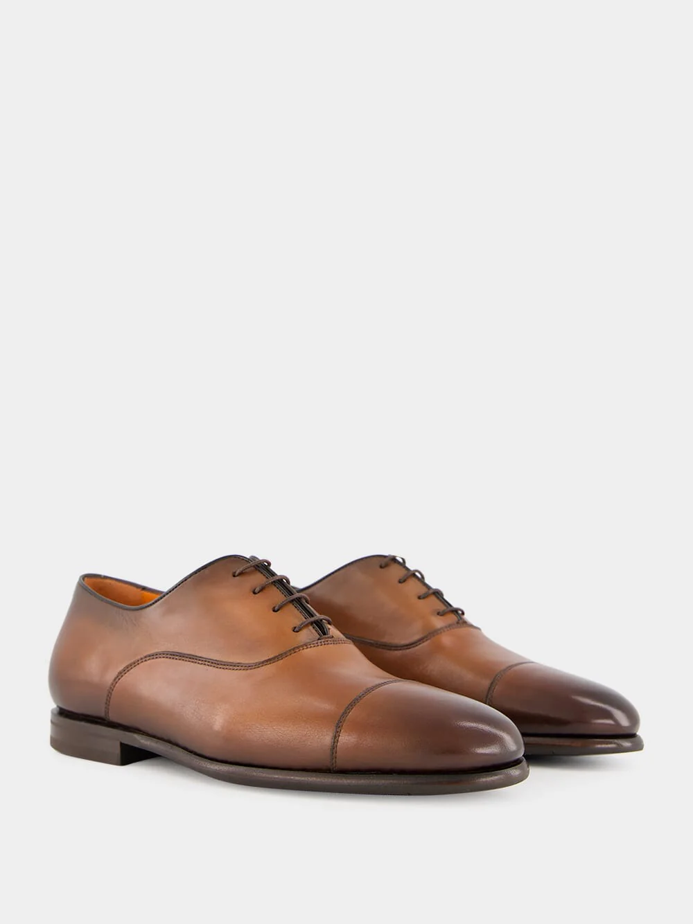 Brown Polished Leather Shoes - Image 3