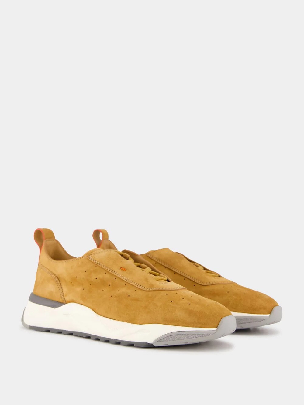 Gold Brown Suede Sneakers - Image 3
