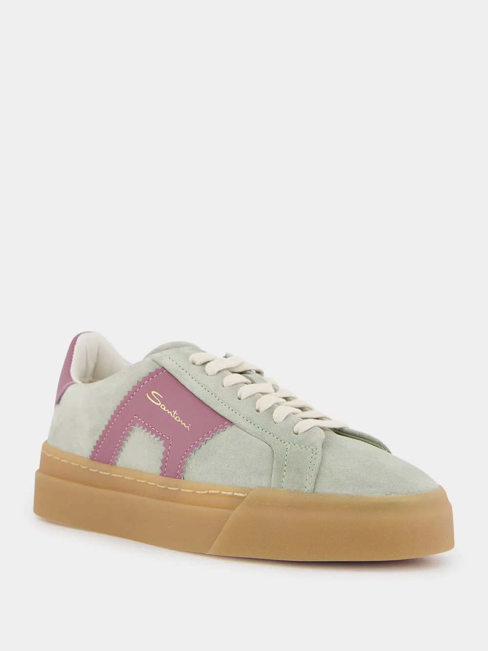 Green and Purple Double Buckle Sneakers - Image 3