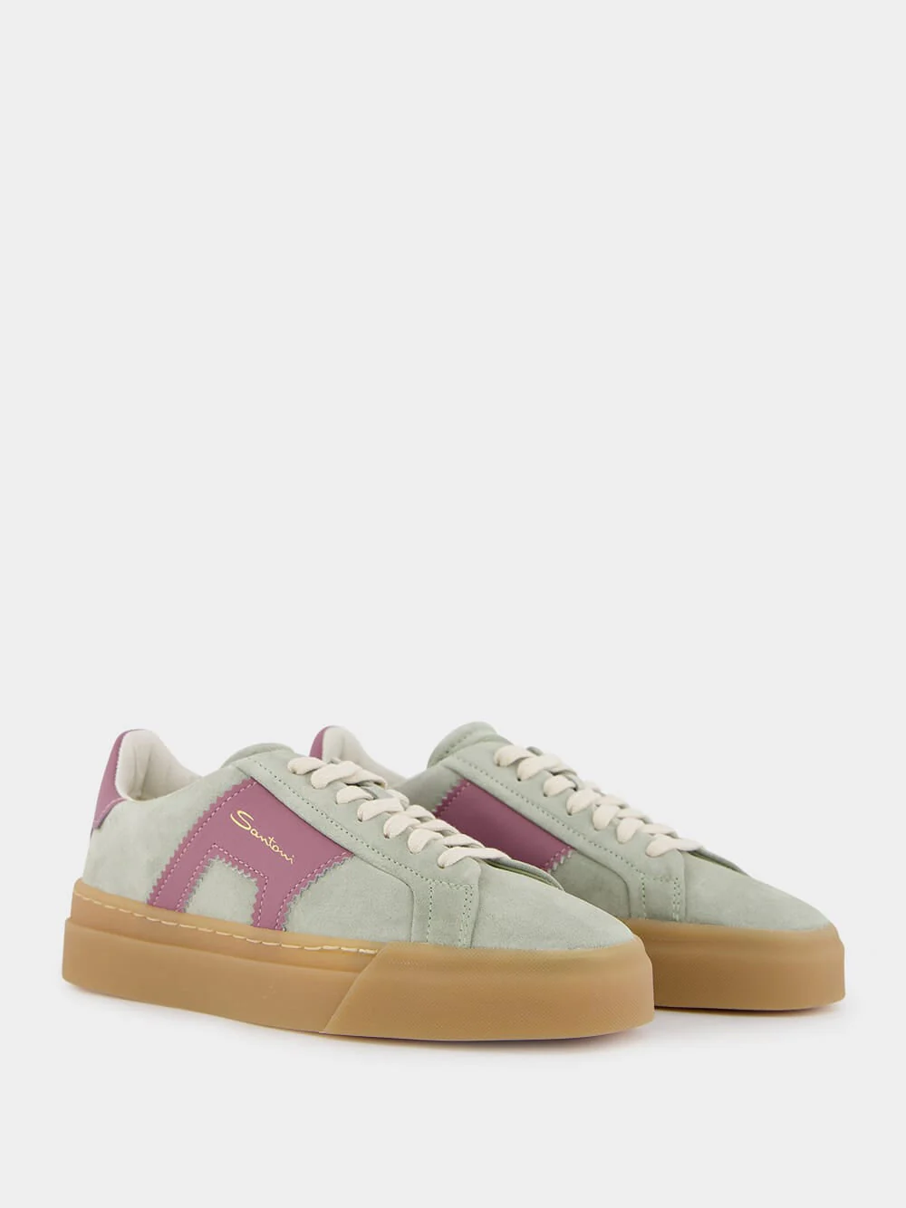 Green and Purple Double Buckle Sneakers - Image 4