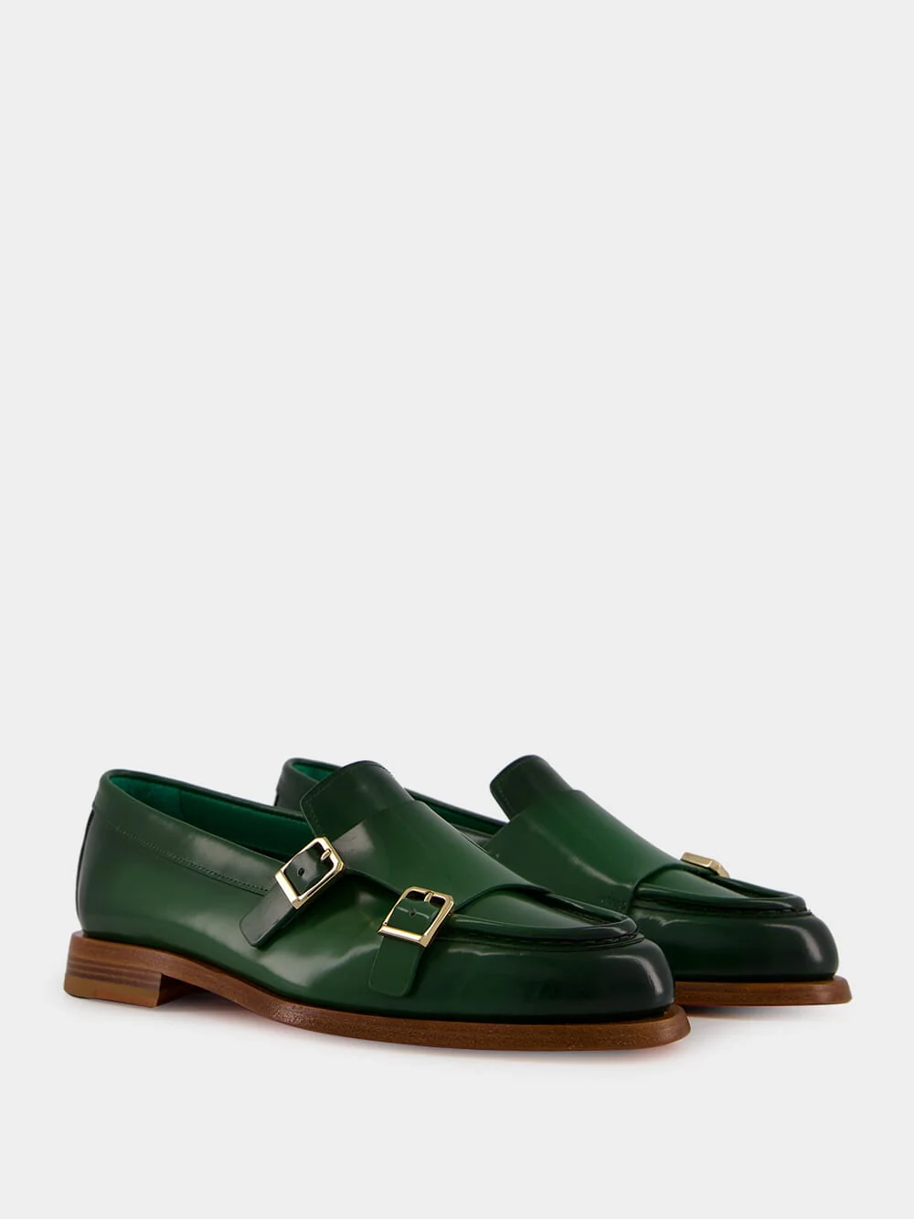 Green Leather Loafers - Image 3