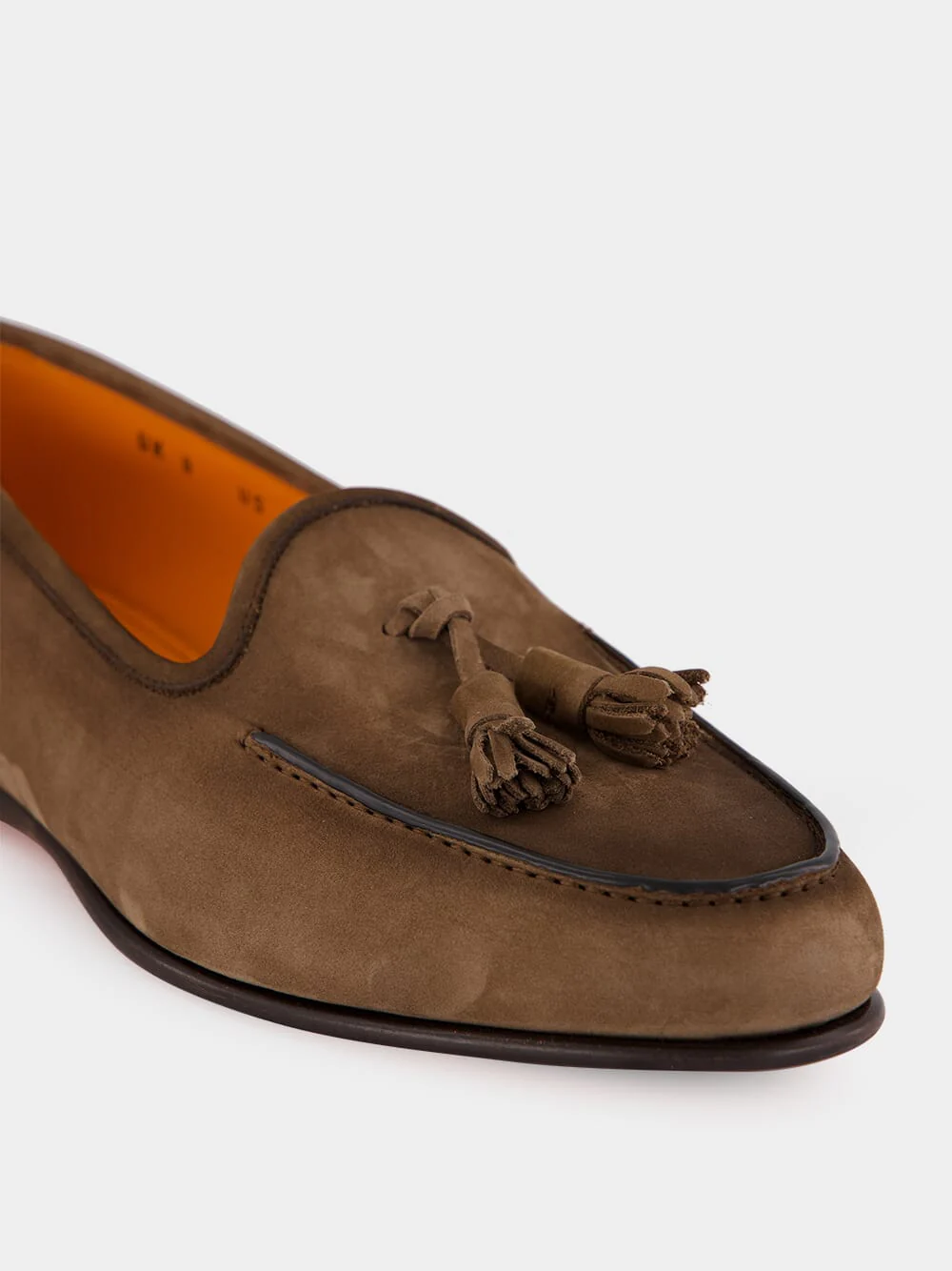 Brown Nubuck Andrea Tassel Loafers - Image 6