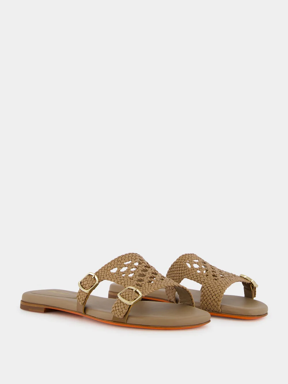 Woven Leather Slide Sandals - Image 3