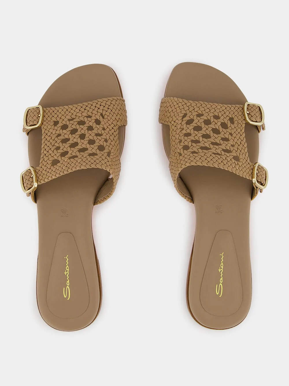 Woven Leather Slide Sandals - Image 4
