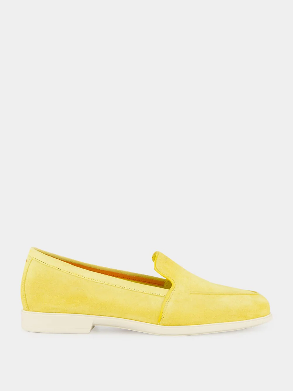 Yellow Suede Calf Leather Loafers