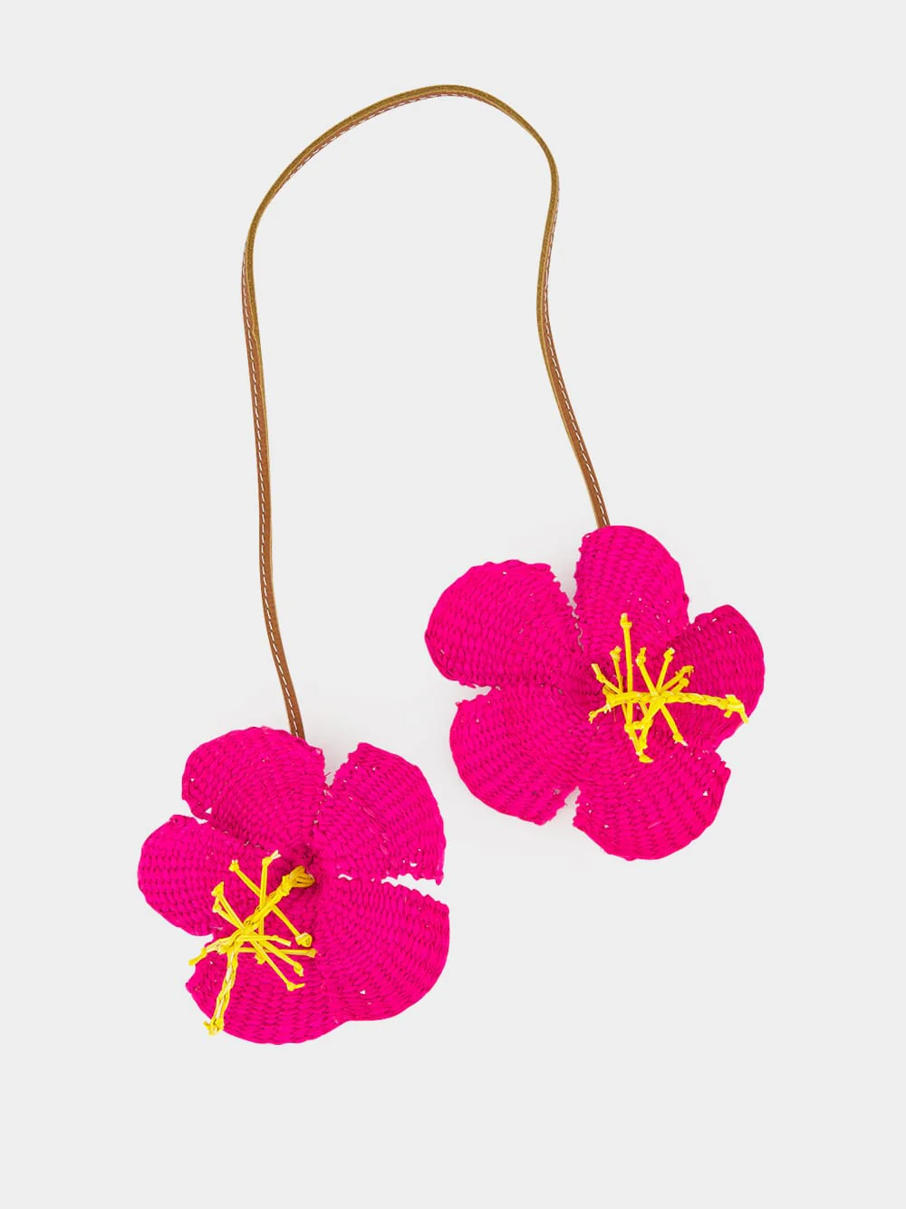 Bag Charm Hibiscus in Fuchsia Pink