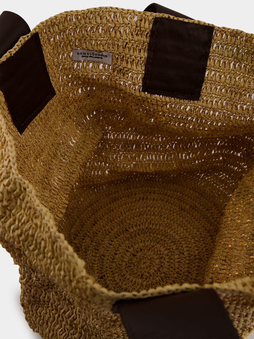 El Viajero Straw and Leather Handbag - Image 5