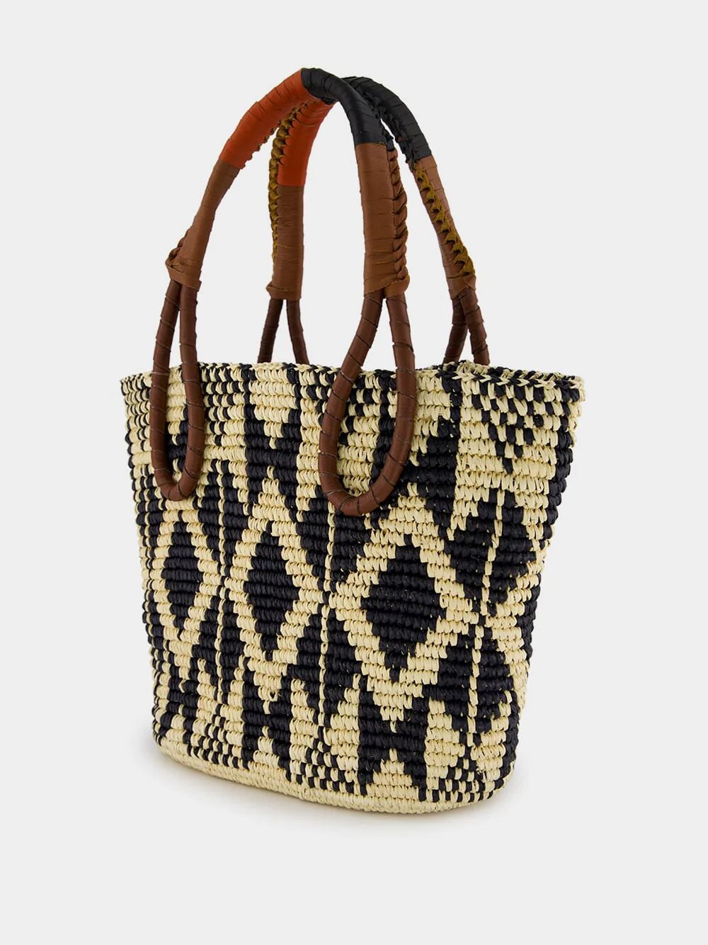 Medium Oval Patterned Bag - Image 4