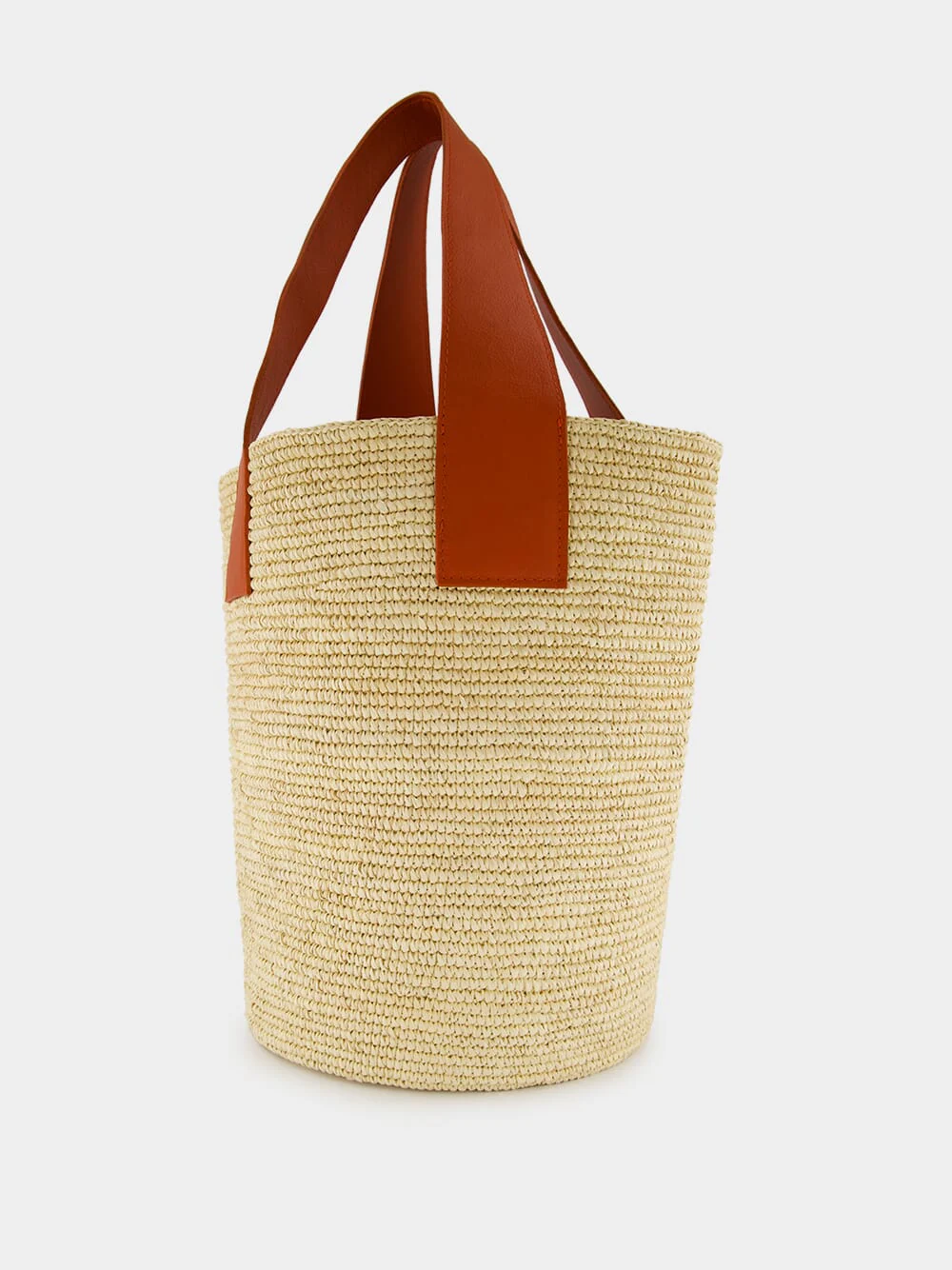 Tall Canasta with Leather Handles - Image 4