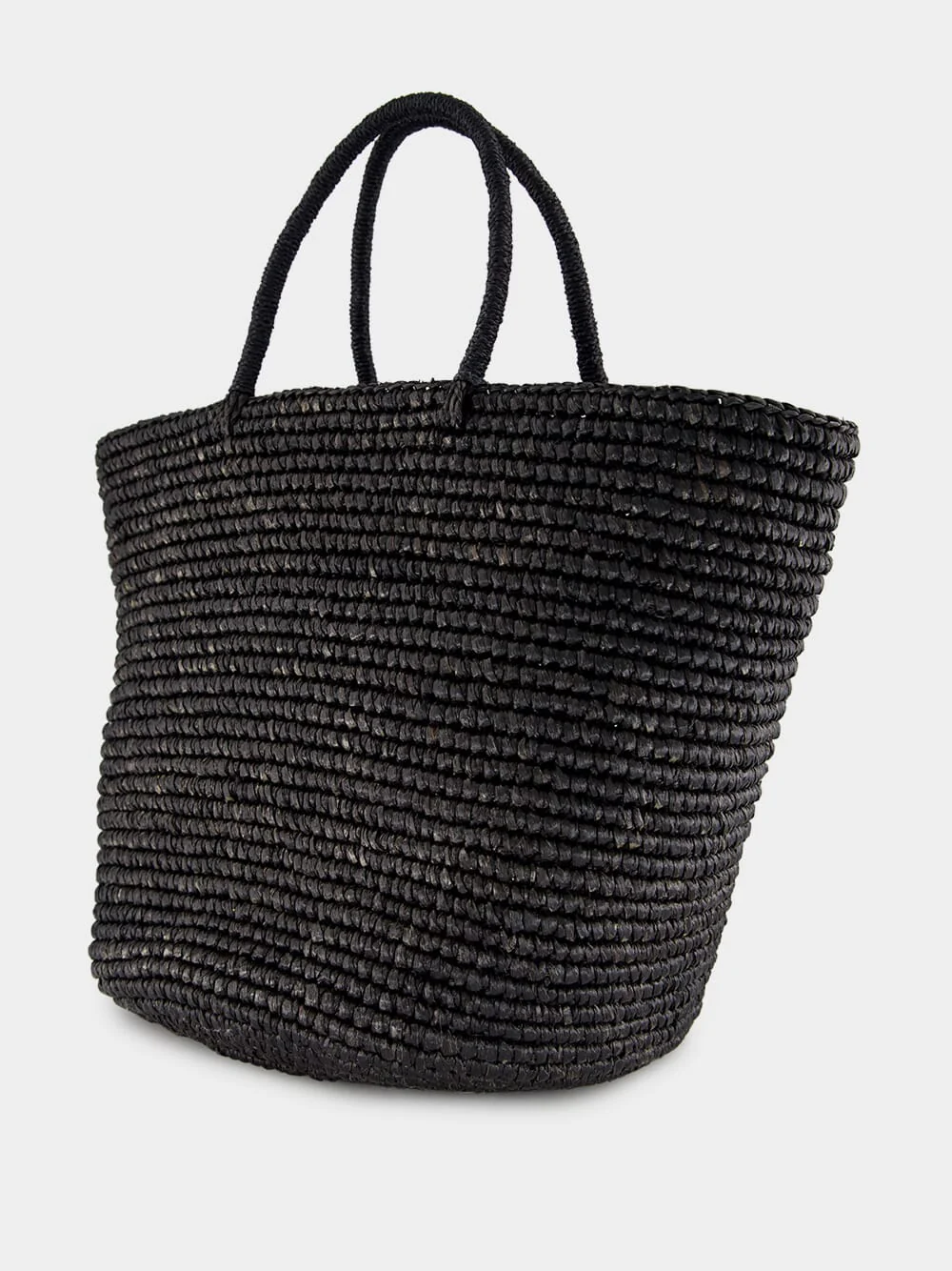 Black Straw Maxi Tote - Image 4