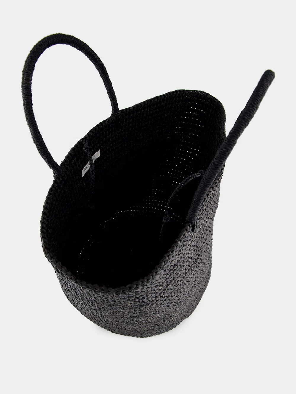 Black Straw Maxi Tote - Image 5